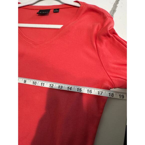 Tribal Red 3/4 Sleeve V Neck Top Soft Stretch Knit Casual Blouse Size Large - Picture 5 of 8